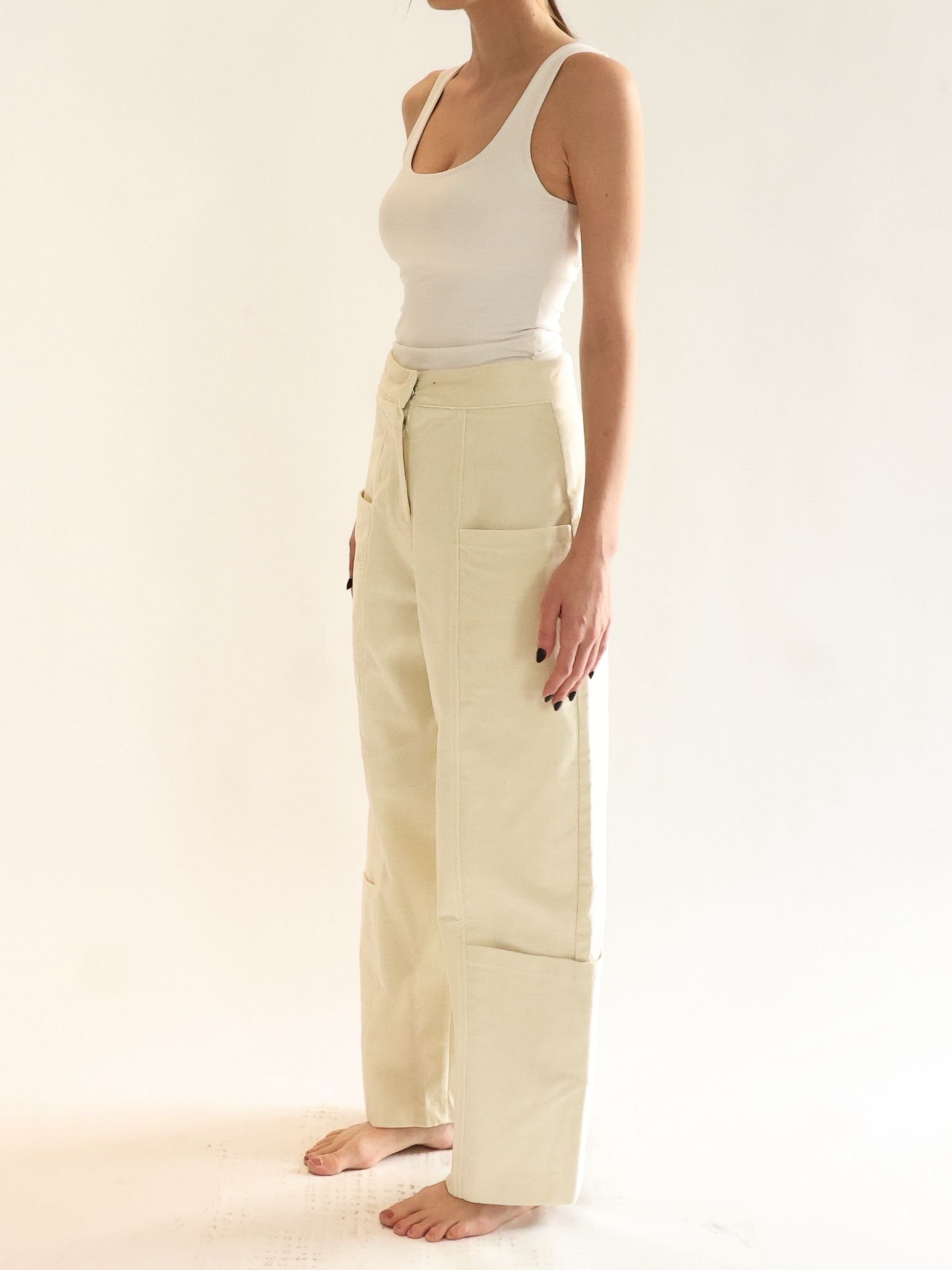 Camille cargo pant - Ivory mist