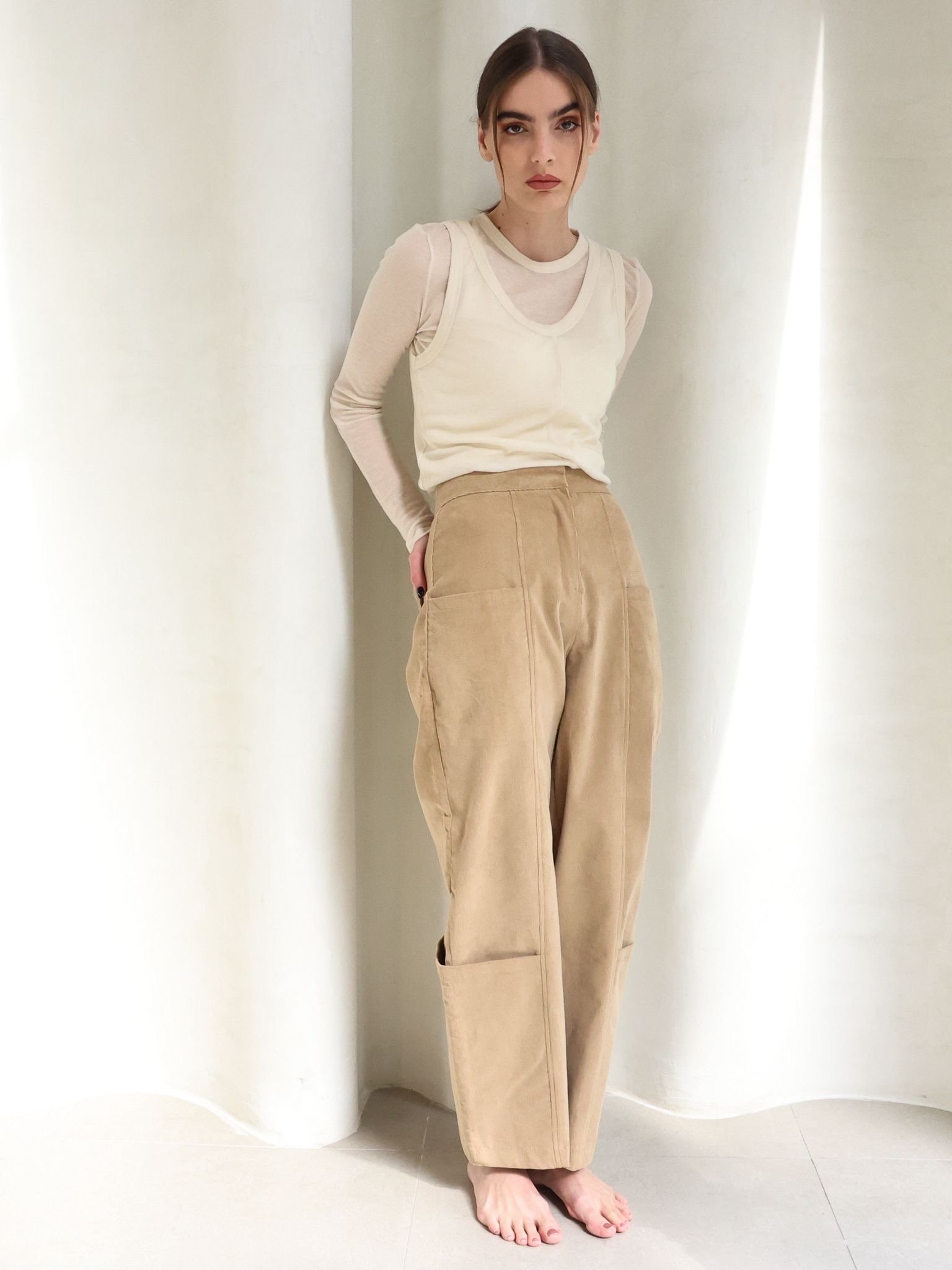 Camille cargo pant - desert sand