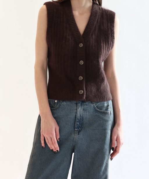 Alternative view of Rêve vest Espresso Muse