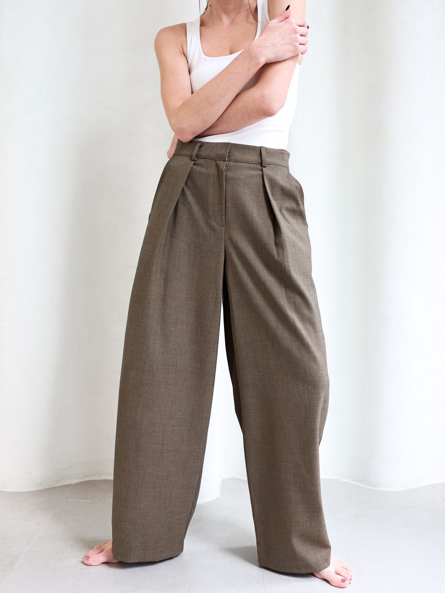 Allure cropped blazer brown - Image 5