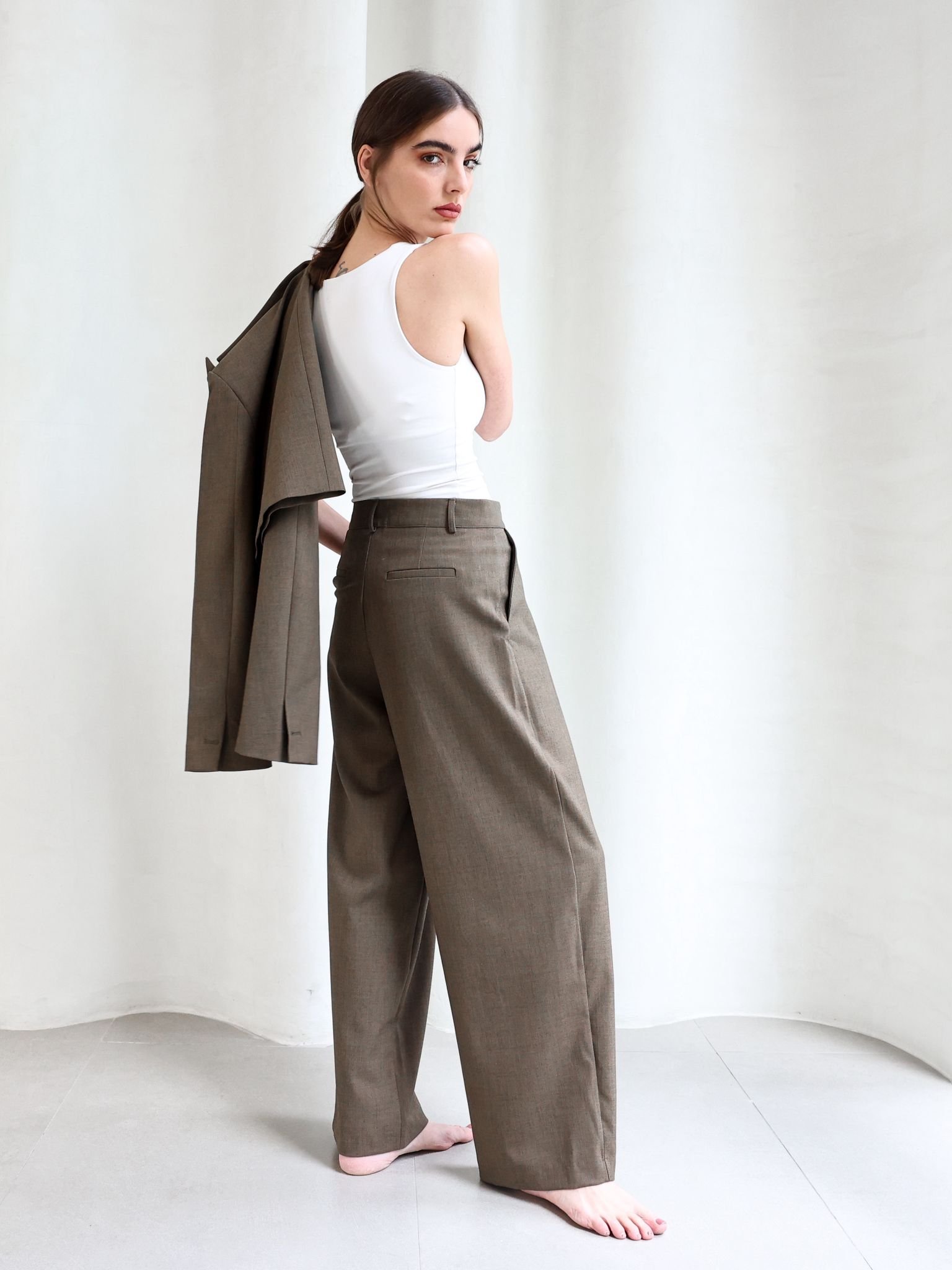 Allure cropped blazer brown - Image 7